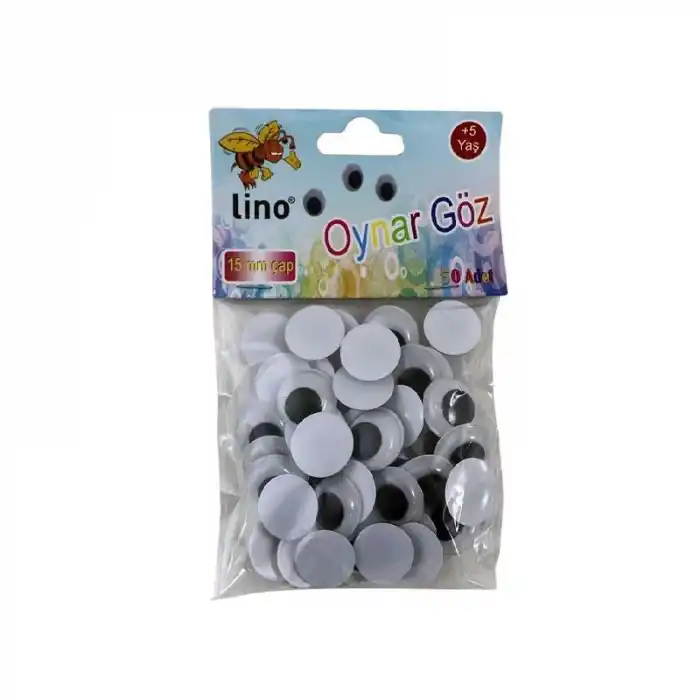 LINO OYNAR GÖZ ORTA BOY 15 MM 50 Lİ RBZ-016-A
