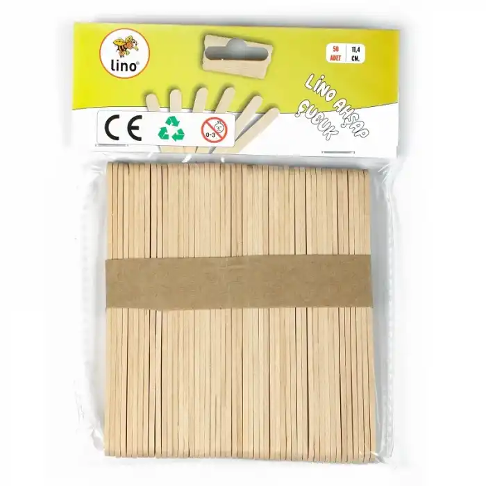 LINO RBZ-032 AHŞAP NATUREL ÇUBUK DAR 11 CM 50 Lİ