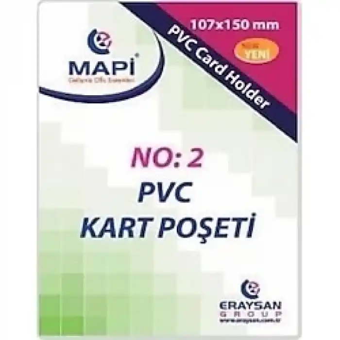 MAPİ 110X150 DİKEY PVC KART POŞETİ 9101036 100 LÜ