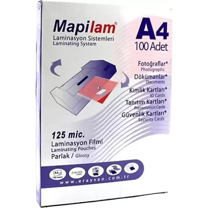 MAPİ 54X86 LAMİNASYON KAPLAMA 125 MİC.1021216