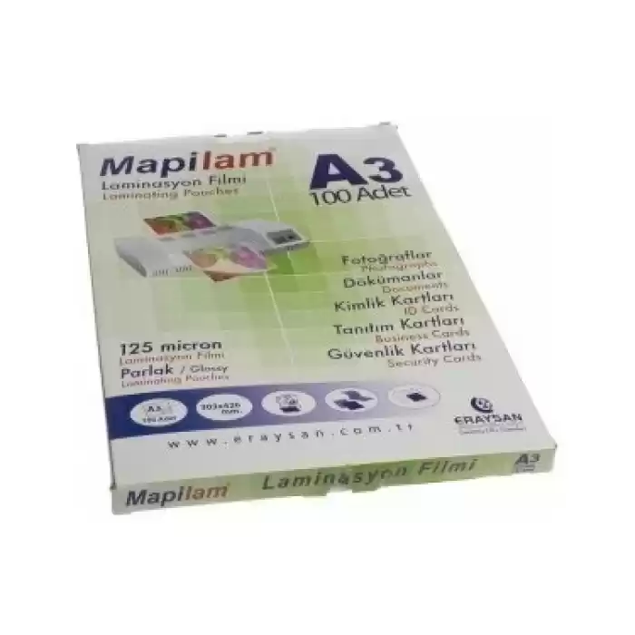 MAPİ A3 LAMİNASYON KAPLAMA 125MİC.1021203