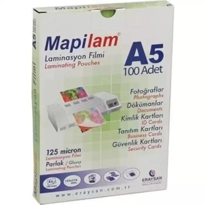 MAPİ A5 LAMİNASYON KAPLAMA 125MİC.1021205 (KAMPANYA)