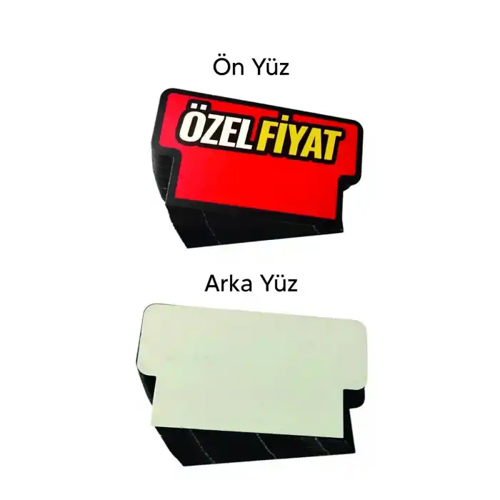 Market Raf Önü ÖZEL FİYAT Karton Fiyat Etiketi, 5 cm x 9 cm, Rafa Takılabilir 100 Adet