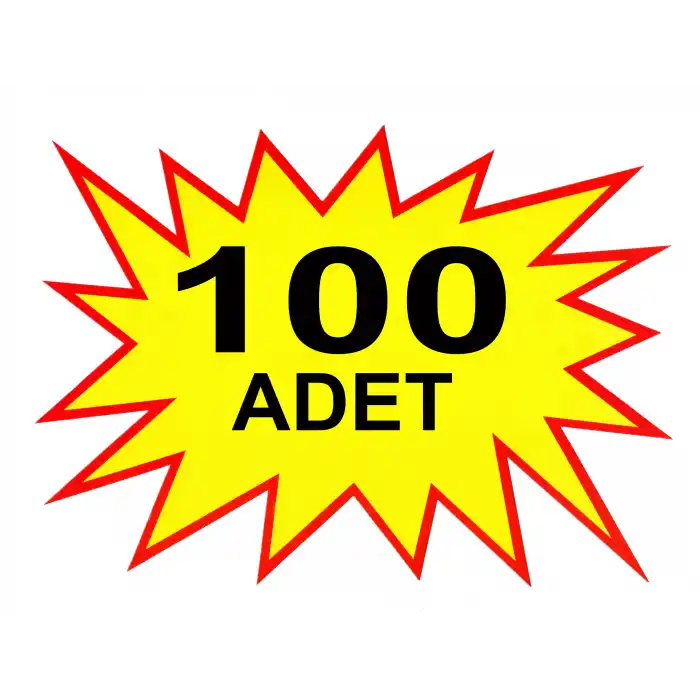 Market Raf Önü Yıldız İndirim Etiketi 24x35 cm. Raf Yıldız Etiketi 100 Adet