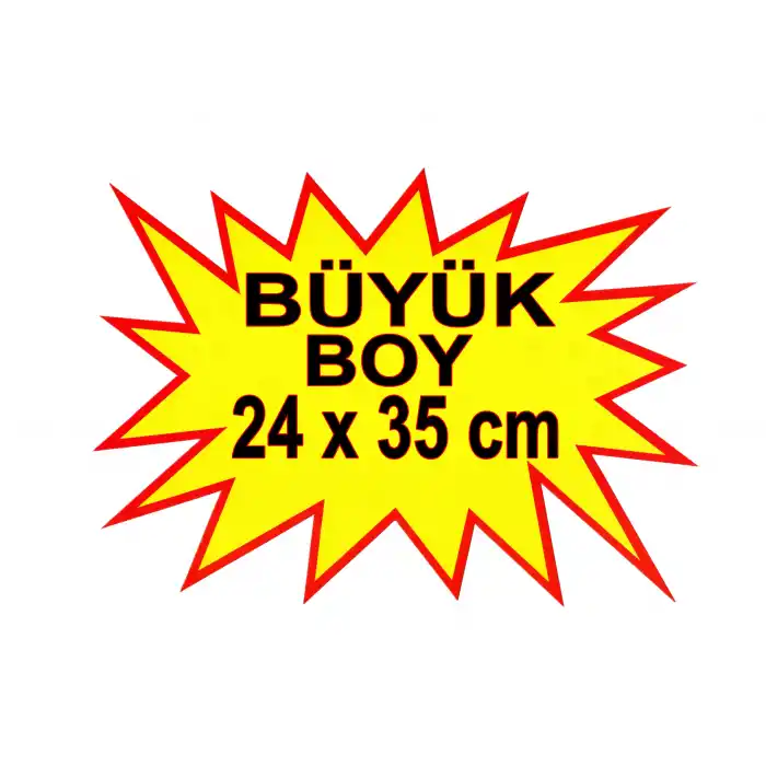 Market Raf Önü Yıldız İndirim Etiketi 24x35 cm. Raf Yıldız Etiketi 100 Adet