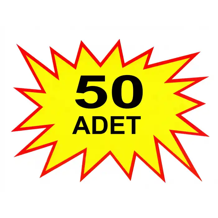 Market Reyon Raf Önü Sarı Yıldız Karton 24x18 cm. Raf Yıldızı 50 Adet