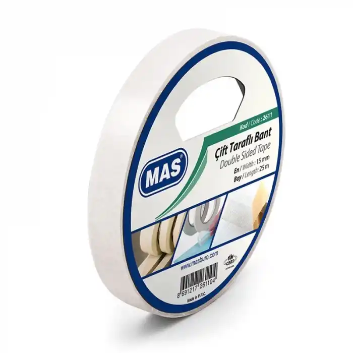 MAS 2610 12MMX25MT ÇİFT TARAFLI BANT