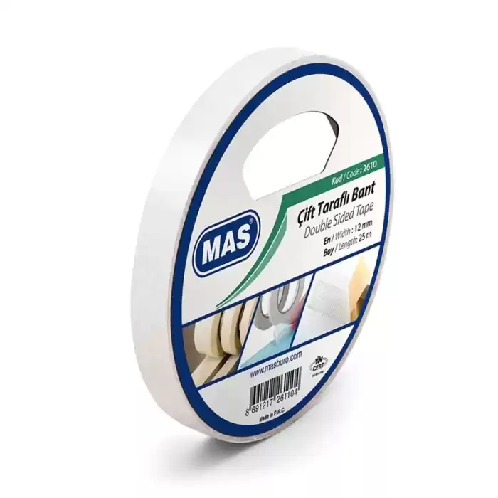 MAS 2612 19MMX25MT ÇİFT TARAFLI BANT