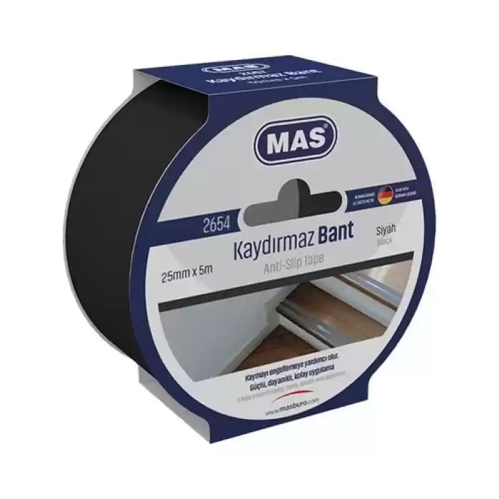 MAS 2654 KAYDIRMAZ BANT 25 MM X 5 MT SİYAH