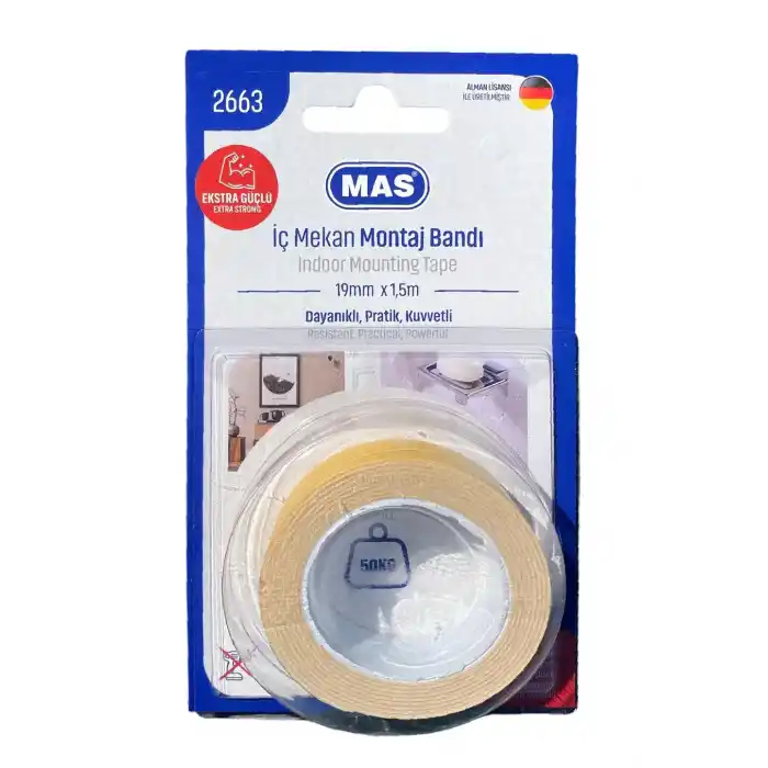 MAS 2663 19 MMX1,5 MT GÜÇLÜ İÇ MEKAN MONTAJ BANDI