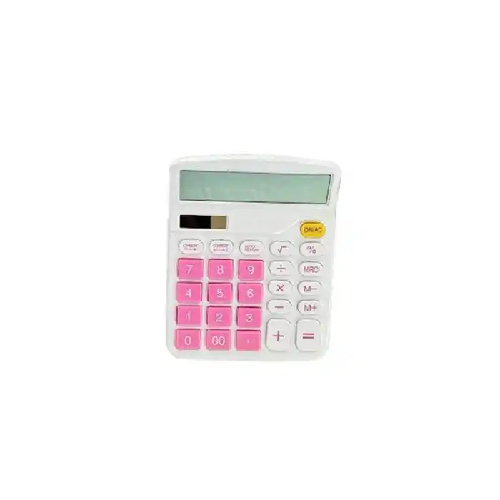 MAS 6928 HESAP MAKİNESİ OFİS TİPİ RENKLİ SERİ PEMBE