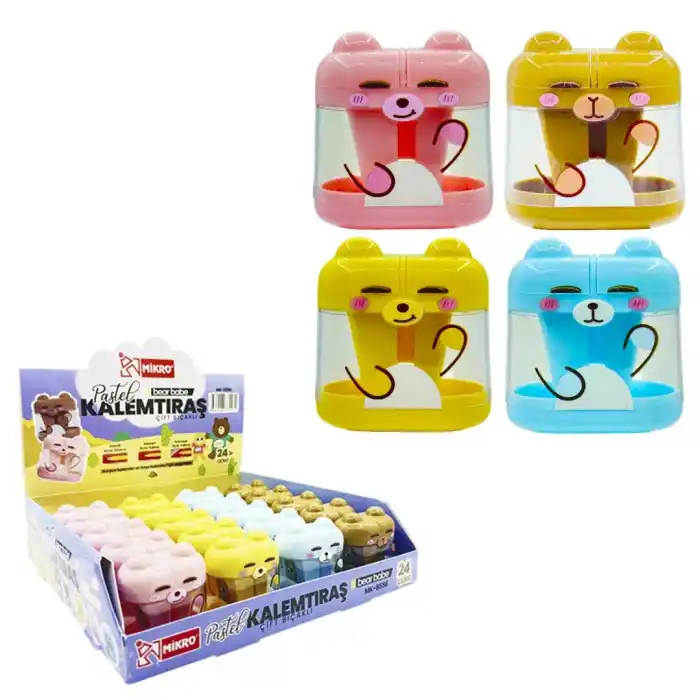 MİKRO MK-8556 BEAR BABE ÇİFTLİ KALEMTRAŞ
