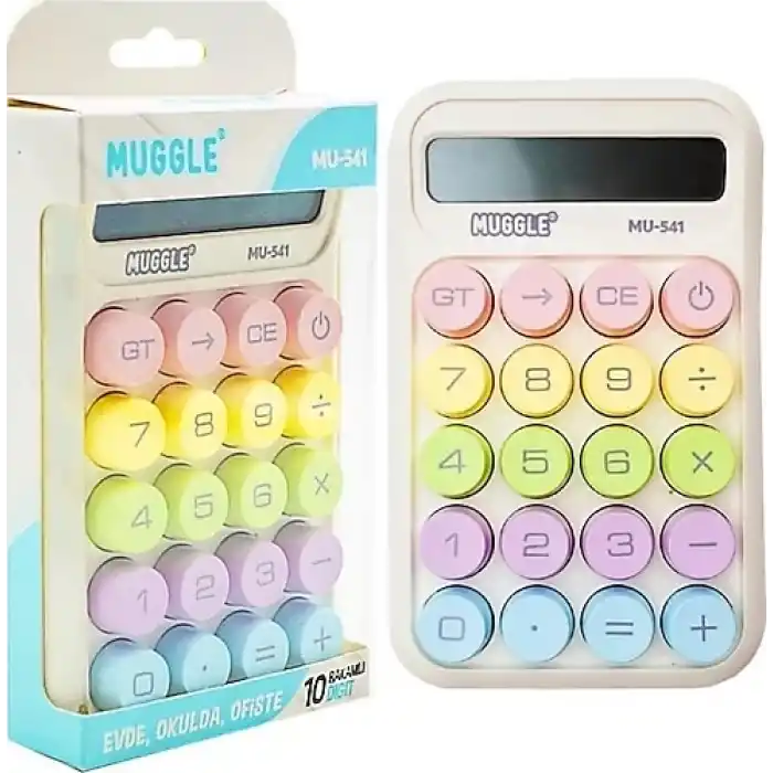 MİKRO MUGGLE MU-541 10 HANELİ HESAP MAKİNASI RENKLİ