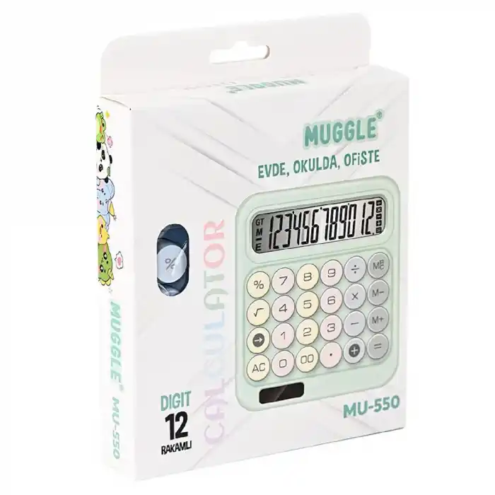 MİKRO MUGGLE MU-550 12 HANELİ HESAP MAKİNASI BÜYÜK