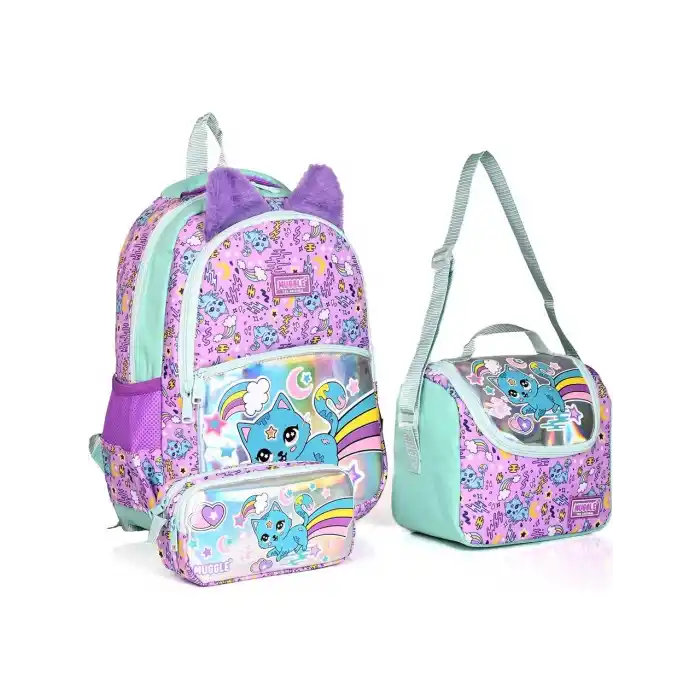 MİKRO MUGGLE MU-7372 SWEET CAT MOR OKUL ÇANTASI
