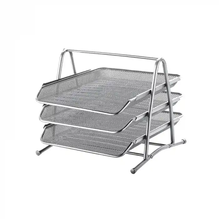 MİMAKS 3 LÜ METAL FİLE EVRAK RAFI GÜMÜŞ MRF-3