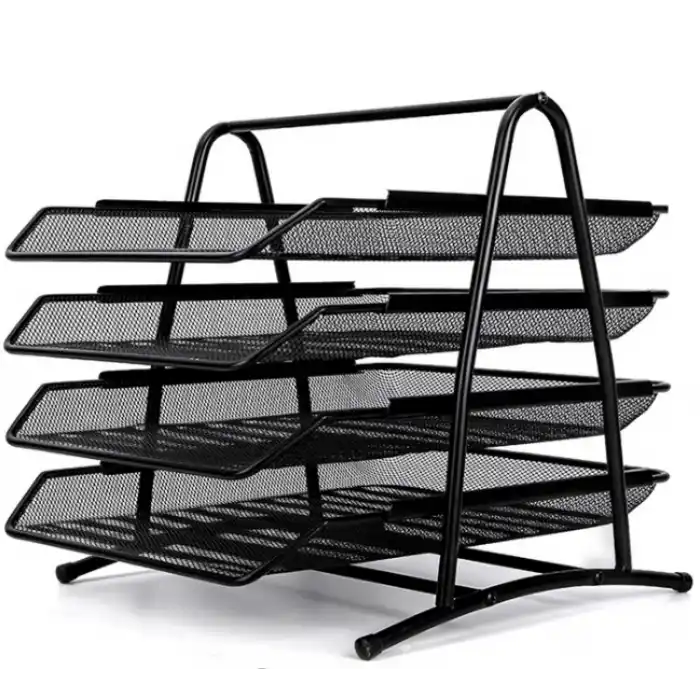 MİMAKS 4 LÜ METAL FİLE EVRAK RAFI SİYAH MRF-4