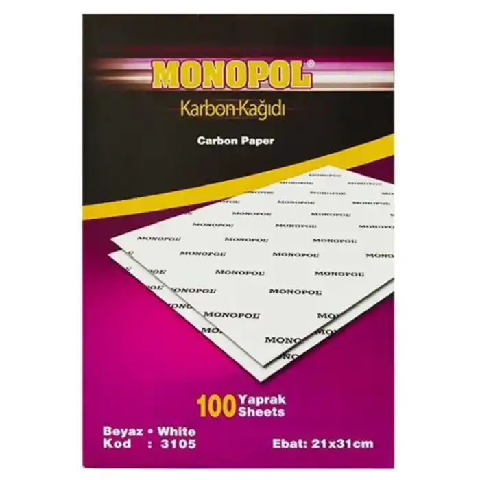 MONOPOL A4 BEYAZ KARBON KAĞIDI 3105