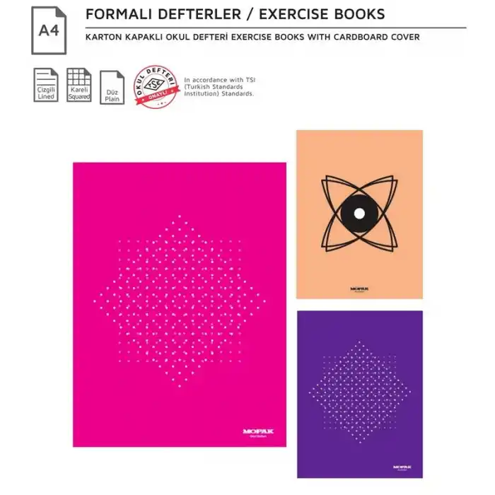 MOPAK 72 YP A4 KARELİ METOD DEFTERİ