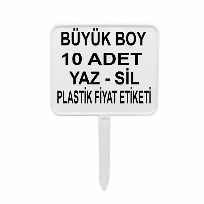 MT Bakliyat Fiyat Etiketi Beyaz B.Boy 10 Adet