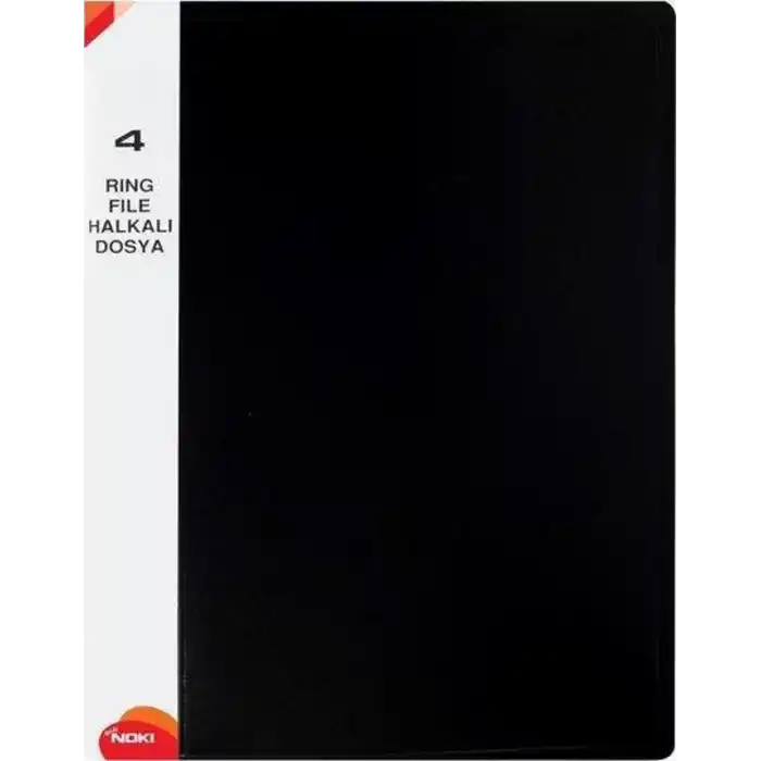 NOKİ 4 HALKALI DOSYA SİYAH RB514-190