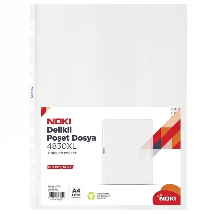 NOKİ A4 POŞET DOSYA XL100 LÜ 4830XL