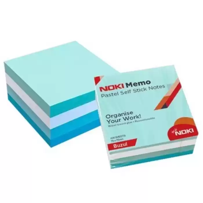 NOKİ MEMO 75X75 PASTEL BUZ KÜP BLOK YAPIŞKAN NOT KAĞIDI 400 SYF 12013-33