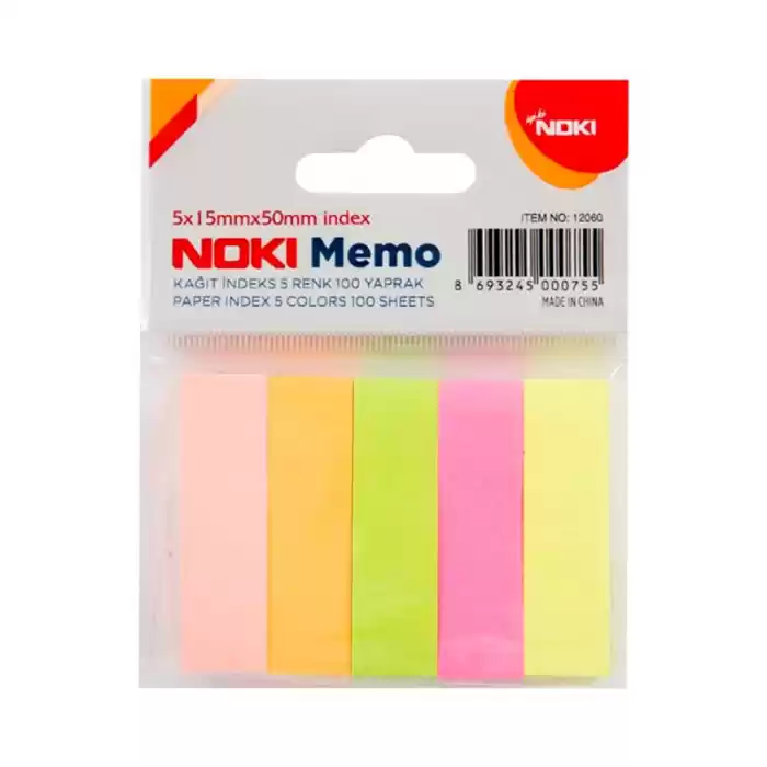 NOKİ MEMO KAĞIT İNDEX AYRAÇ 5X15X50MM 500 LÜ 12060