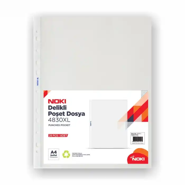 NOKİ POŞET DOSYA 25 Lİ A4 XL 4830XL25
