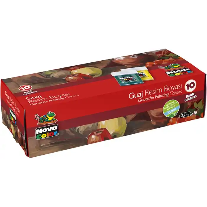 NOVA COLOR 10 RENK GUAJ BOYA ŞİŞE NC-114
