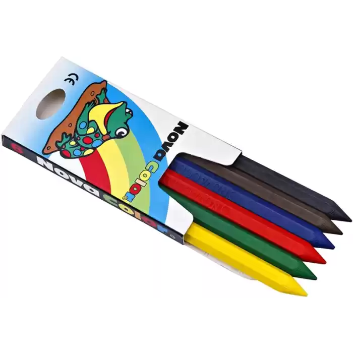 NOVA COLOR 6 RENK KISA BOYA KALEMİ NC-1106