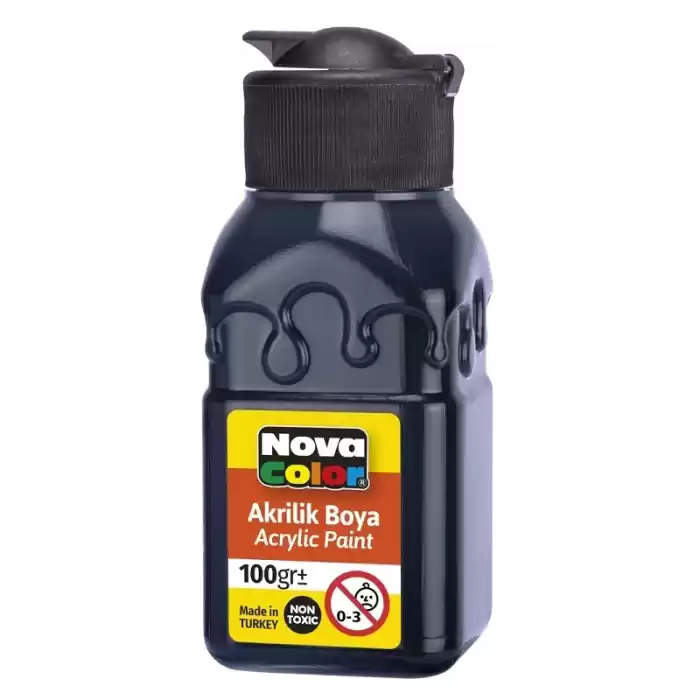 NOVA COLOR AKRİLİK BOYA 100 ML SİYAH NC-2015
