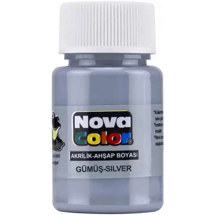 NOVA COLOR AKRİLİK BOYA GÜMÜŞ NC-235