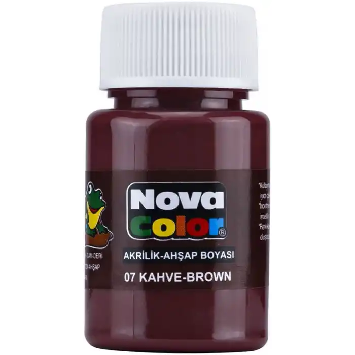 NOVA COLOR AKRİLİK BOYA KAHVE ŞİŞE NC-175