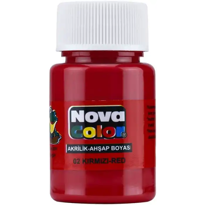 NOVA COLOR AKRİLİK BOYA KIRMIZI ŞİŞE NC-170