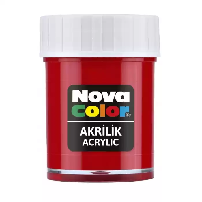 NOVA COLOR AKRİLİK BOYA KIRMIZI ŞİŞE NC-170