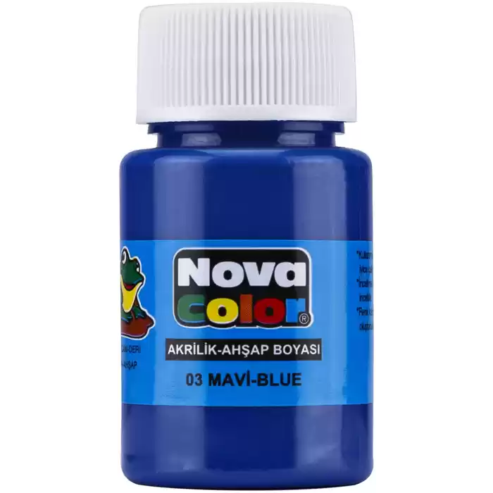 NOVA COLOR AKRİLİK BOYA MAVİ  ŞİŞE NC-171