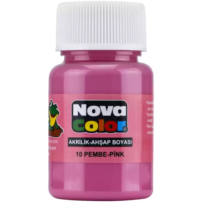 NOVA COLOR AKRİLİK BOYA PEMBE ŞİŞE NC-178