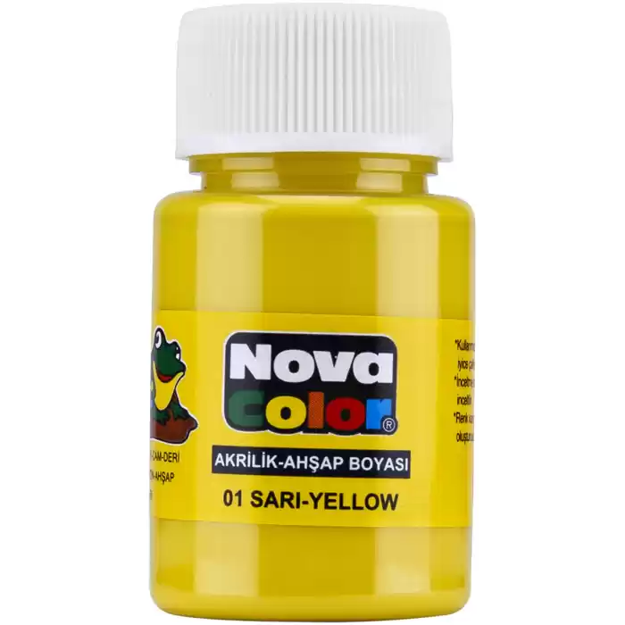 NOVA COLOR AKRİLİK BOYA SARI ŞİŞE NC-169