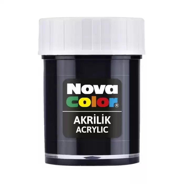 NOVA COLOR AKRİLİK BOYA SİYAH ŞİŞE NC-174