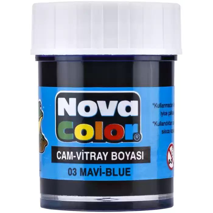 NOVA COLOR CAM BOYASI MAVİ SU BAZLI NC-151