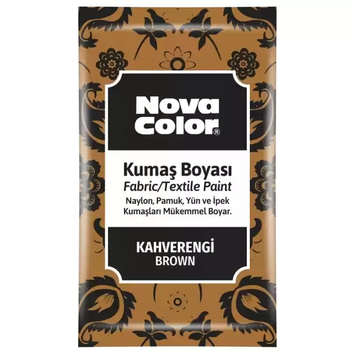 NOVA COLOR TOZ KUMAŞ BOYASI KAHVE 12 GR NC-905