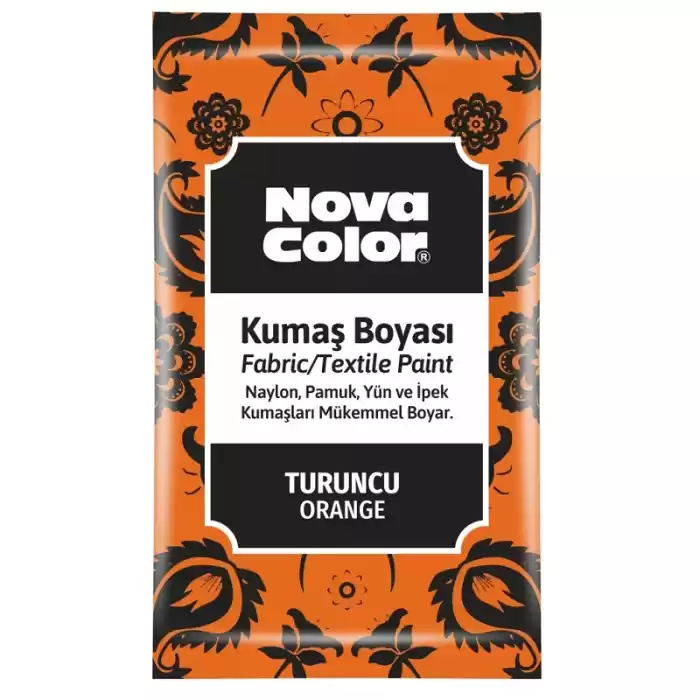 NOVA COLOR TOZ KUMAŞ BOYASI TURUNCU 12 GR NC-906