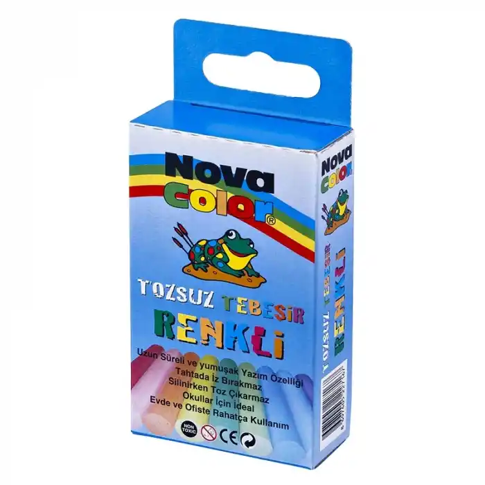 NOVA COLOR TOZSUZ TEBEŞİR 10 LU RENKLİ NC-4111