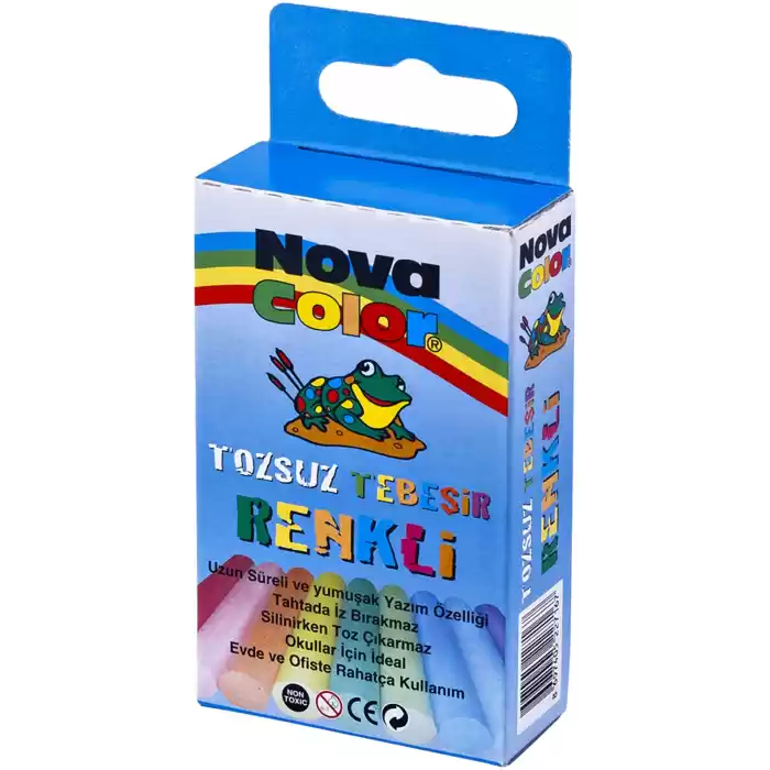 NOVA COLOR TOZSUZ TEBEŞİR 10 LU RENKLİ NC-4111