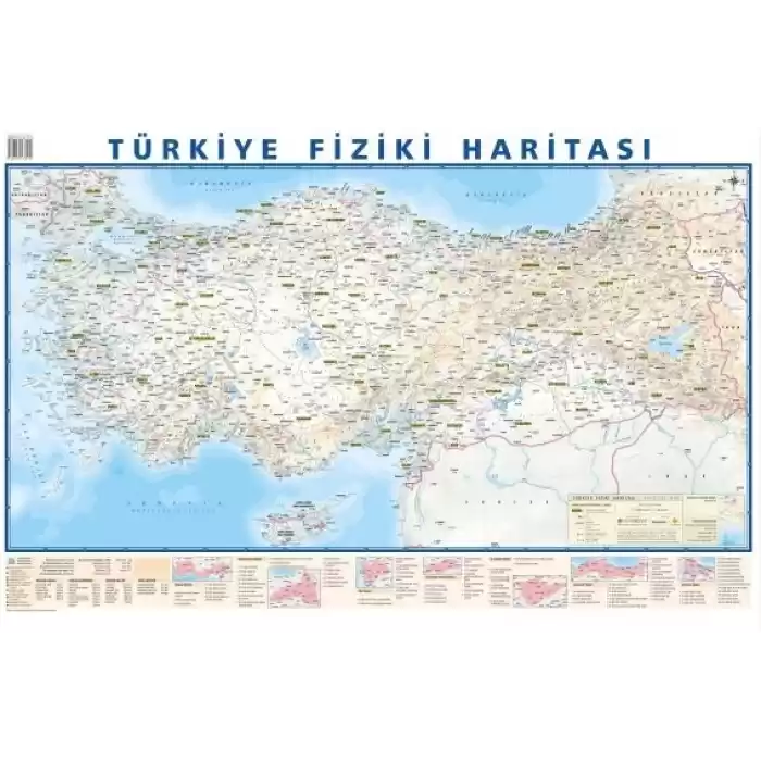 ODAK 70X100 TÜRKİYE SİYASİ-FİZİKİ HARİTASI