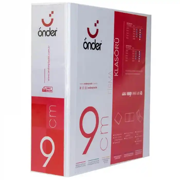 ÖNDER 9 CM 4 HALKALI BEYAZ KLASÖR 2019-5