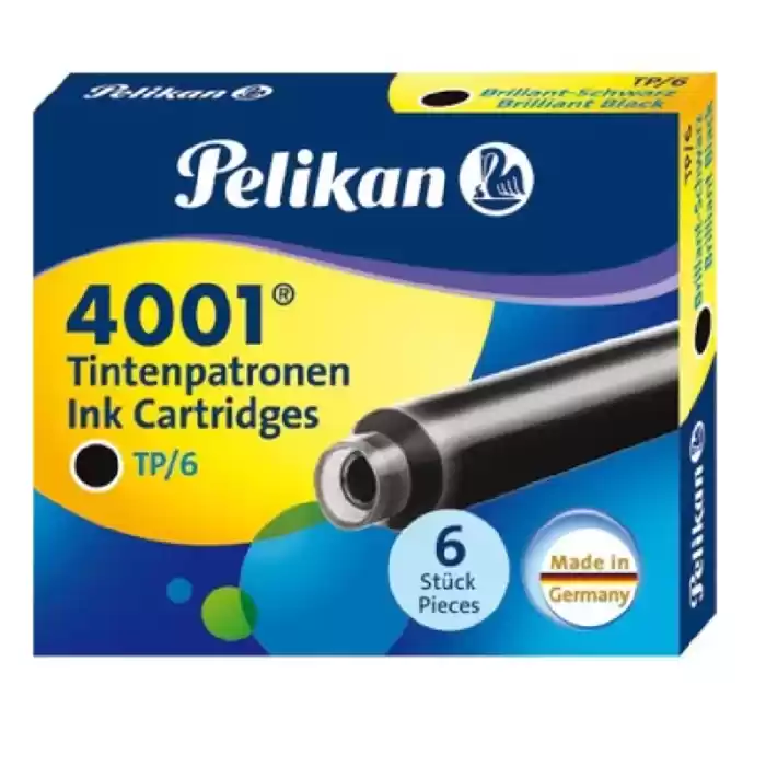 PELİKAN DOLMA KALEM TÜPÜ 6 LI SİYAH 4001-301215