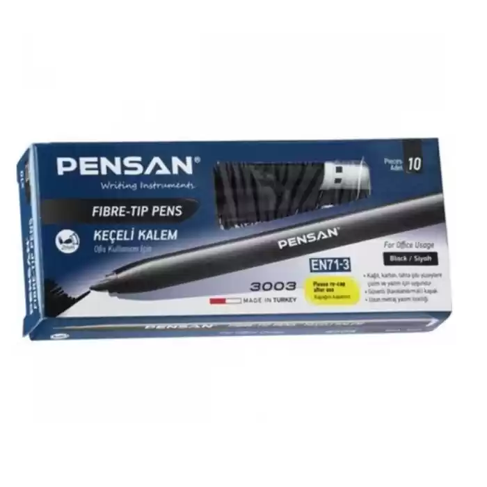 PENSAN 3003 SİYAH KEÇELİ KALEM