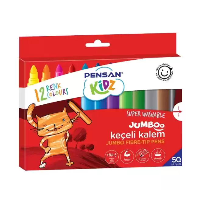 PENSAN KİDZ YIKANABİLİR JUMBO KEÇELİ KALEM 99040